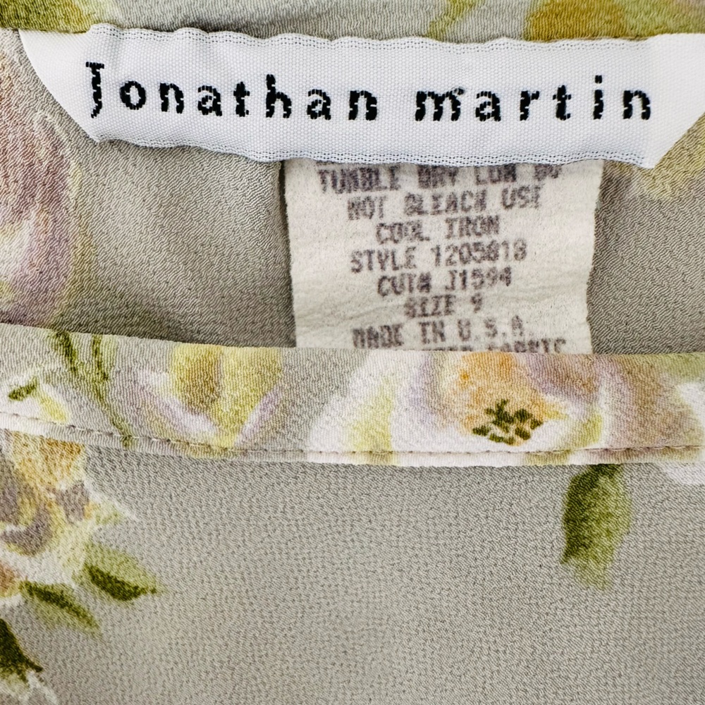 Vintage Jonathan Martin skirt mini floral tea garden roses pastel boho - Picture 6 of 7